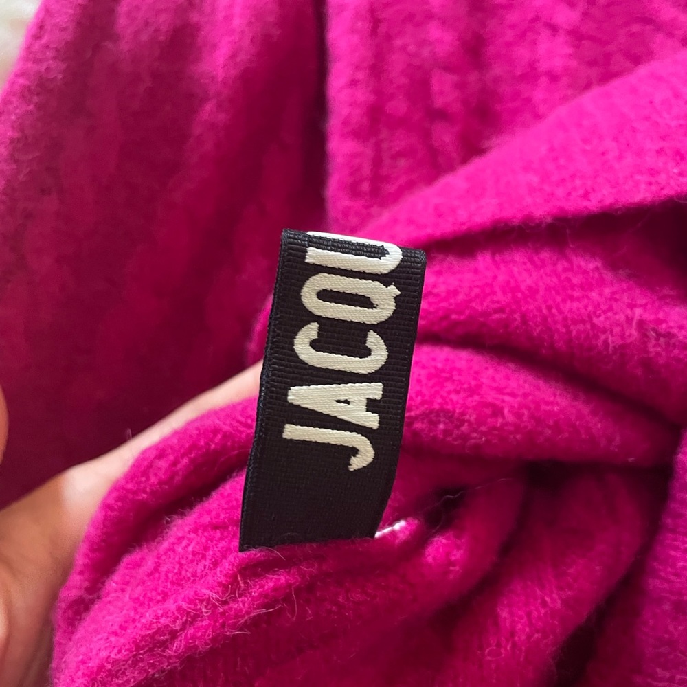 Jacquemus Fuchsia Cable-knit Alpaca-blend Turtleneck Sweater - Picture 7 of 8